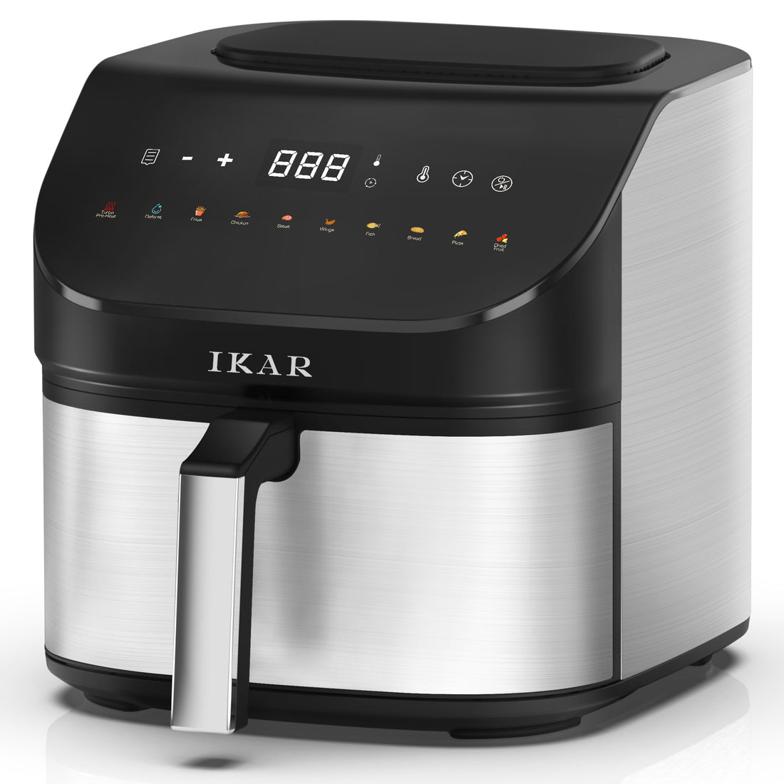 Air Fryer 7.0L 1600W 10-in-1 Functions, Air Fry, Roast, Bake, Broil, Dehydrate, Digital Touchscreen Air Fryers, Nonstick & Dishwasher-Safe Basket, Stainless Steel Air Fryer Oven